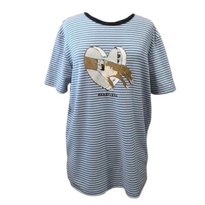 The Hideout Clothing L Heartless Stripe Fleece T-shirt Limited Edition Men's Tee